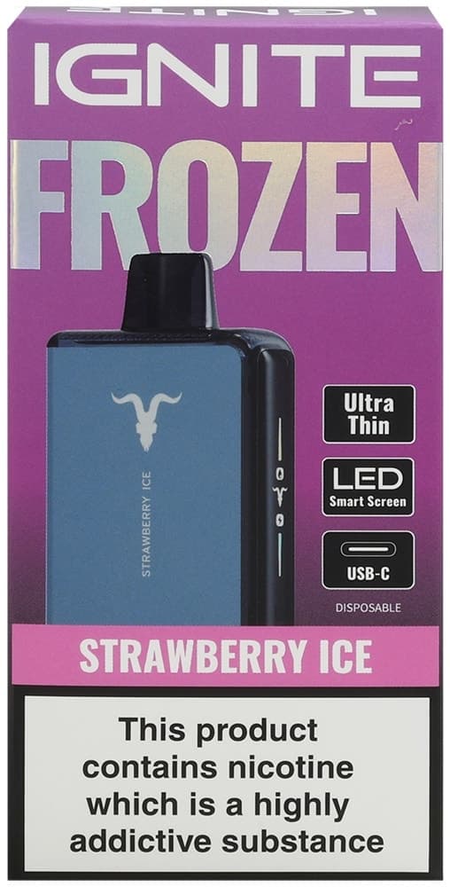 Vape Descartável Ignite Frozen Strawberry Ice 20000 Puffs