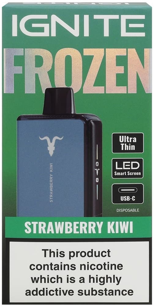 Vape Descartável Ignite Frozen Strawberry Kiwi 20000 Puffs