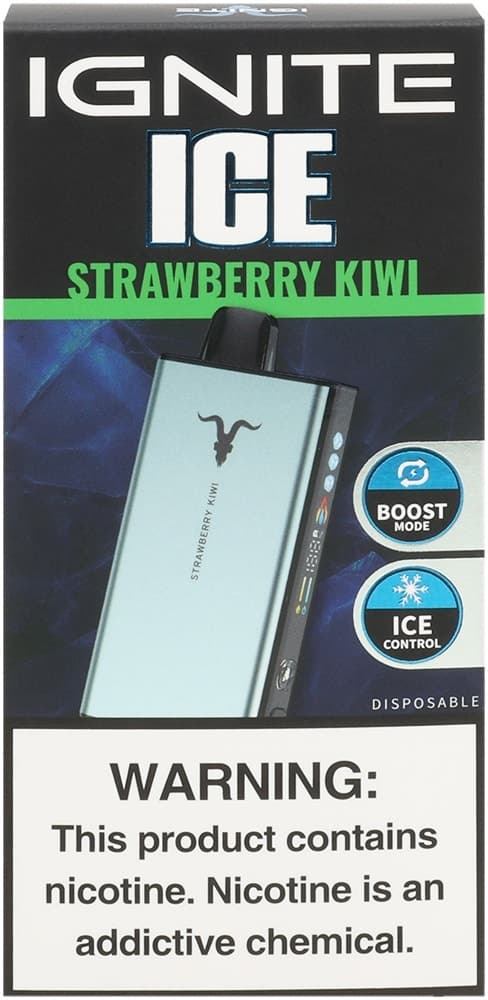 Vape Descartável Ignite V400 Ice Strawberry Kiwi 40000 Puffs