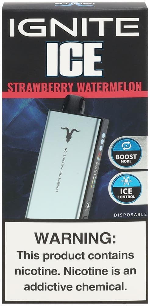 Vape Descartável Ignite V400 Ice Morango Melancia 40000 Puffs