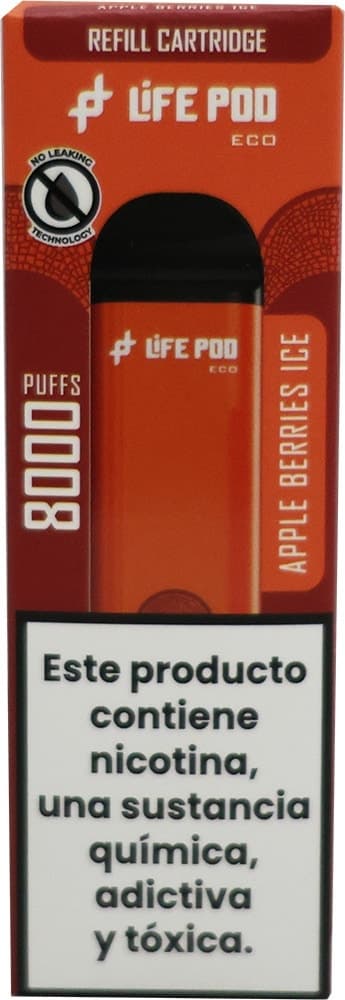 Vape Descartável New Life Pod Apple Berries Ice - 8000 Puffs