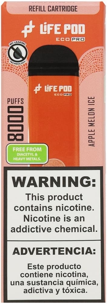 Vape Descartável New Life Eco Pro - Apple Melon Ice - 8000 Puffs