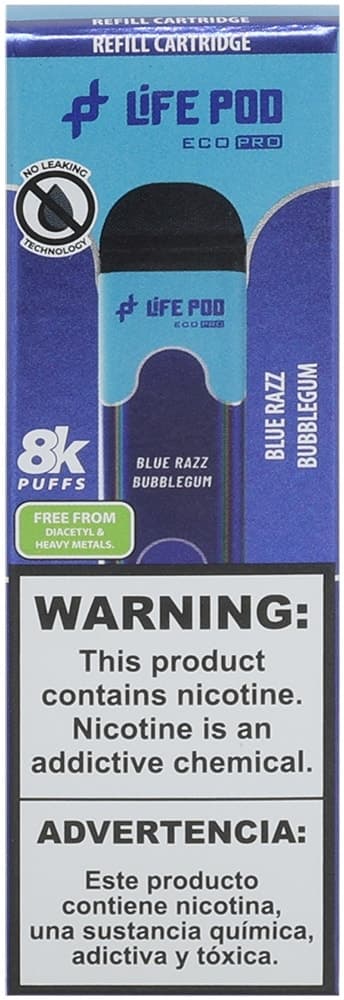 Vape Descartável New Life Eco Pro - Blue Razz Bubblegum - 8000 Puffs