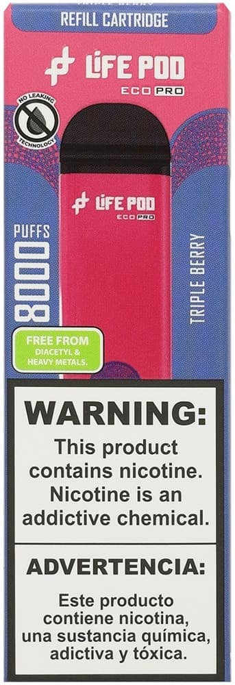 Vape Descartável New Life Eco Pro - Triple Berry - 8000 Puffs