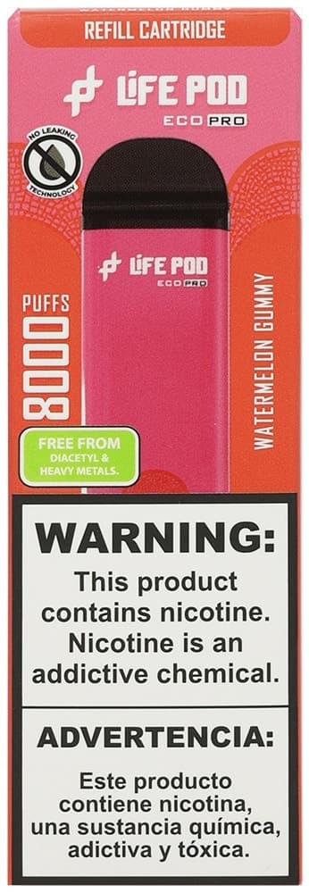 Vape Descartável New Life Eco Pro - Watermelon Gummy - 8000 Puffs