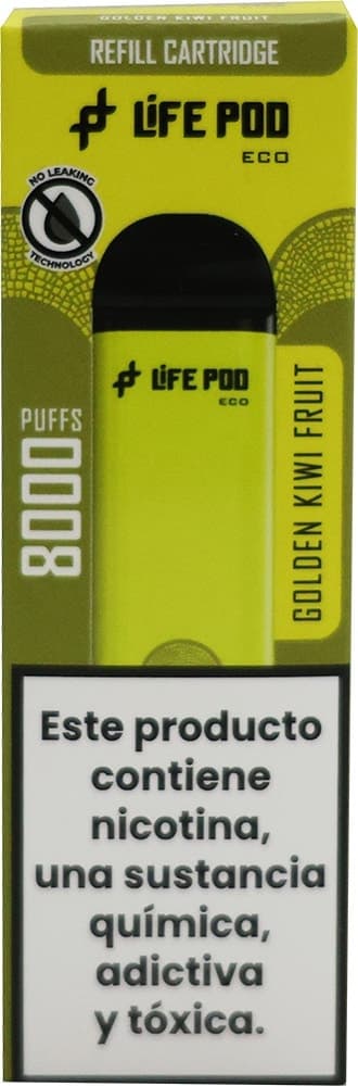 Vape Descartável Life Pod Golden Kiwi Fruit 8000 Puffs