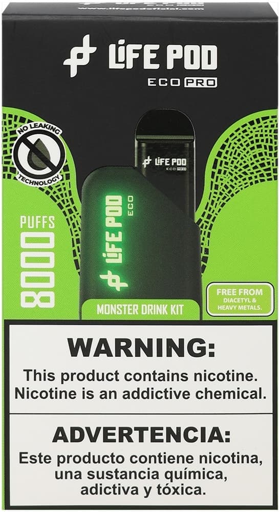 Vape Descartável New Life Pod Kit Eco Pro - Monster Drink - 8000 Puffs