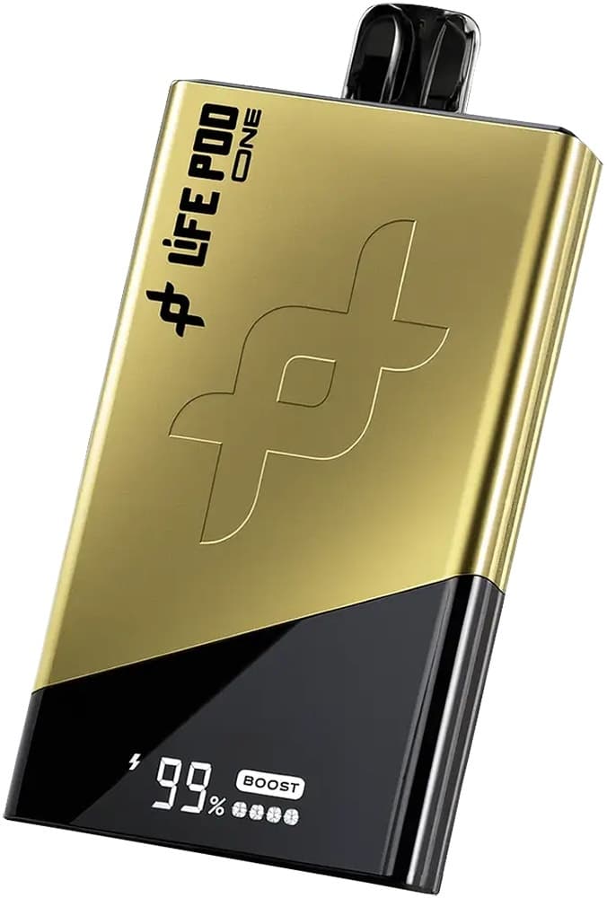 Vape Descartável New Life Banana Bubblegum 40000 Puffs Dourado