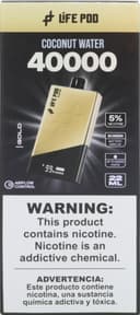 Anúncio: Vape Descartável Life Pod One Gold - Coconut Water - 40000 Puffs