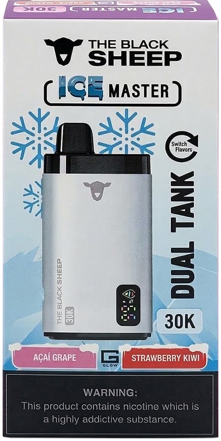 Vape Descartável The Black Sheep 30K Açaí Grape/Strawberry Kiwi - 30000 Puffs