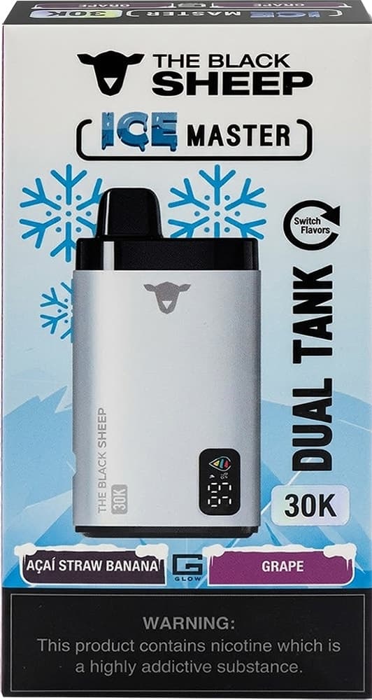 Vape Descartável The Black Sheep 30K Açaí Straw Banana/Grape - 30000 Puffs