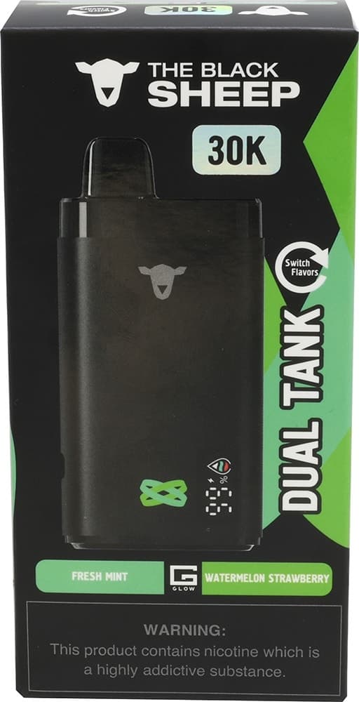 Vape Descartável The Black Sheep 30K Fresh Mint/Watermelon Strawberry - 30000 Puffs
