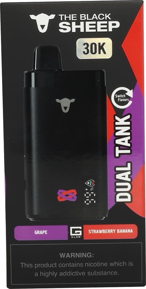 Vape Descartável The Black Sheep 30K Grape/Strawberry Banana - 30000 Puffs