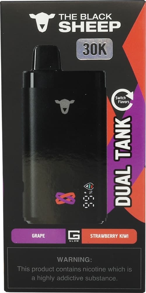 Vape Descartável The Black Sheep 30K Grape/Strawberry Kiwi - 30000 Puffs