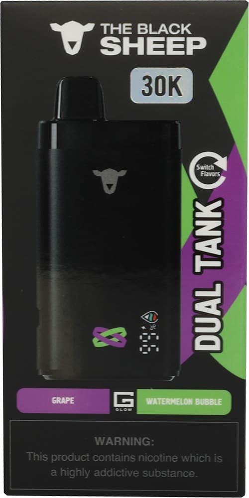 Vape Descartável The Black Sheep 30K Grape/Watermelon Bubble - 30000Puffs