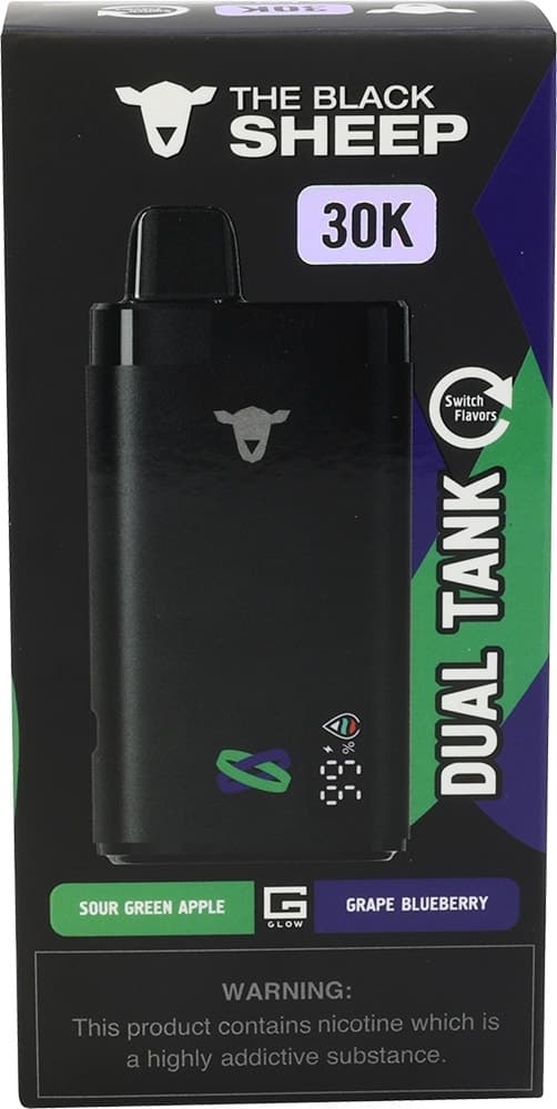 Vape Descartável The Black Sheep 30K Menthol/Watermelon Green Apple - 30000Puffs