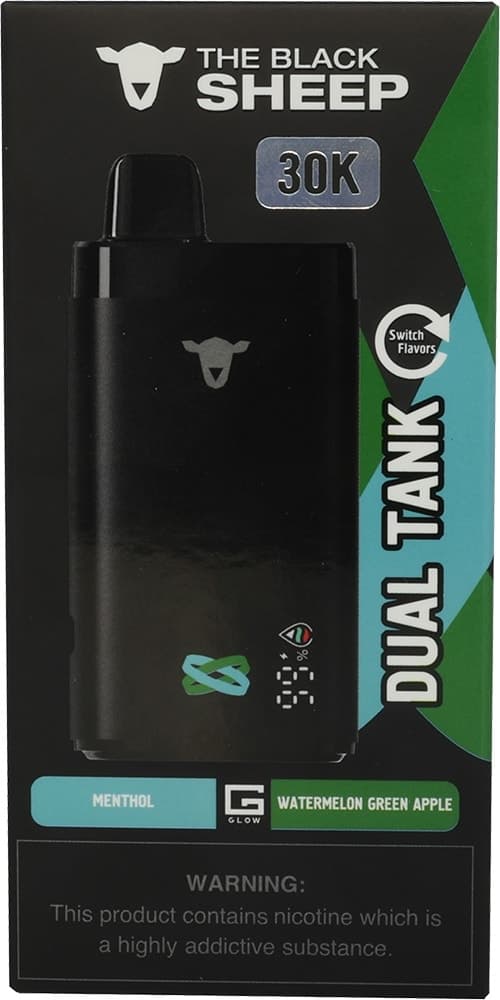 Vape Descartável The Black Sheep 30K Sour Green Apple/Grape Blueberry - 30000Puffs