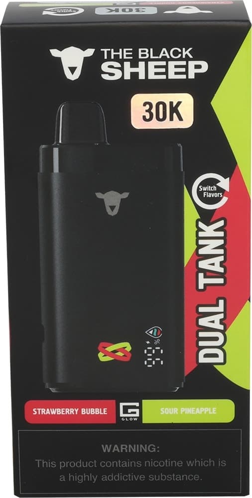 Vape Descartável The Black Sheep 30K Strawberry Bubble/Sour Pineapple - 30000Puffs