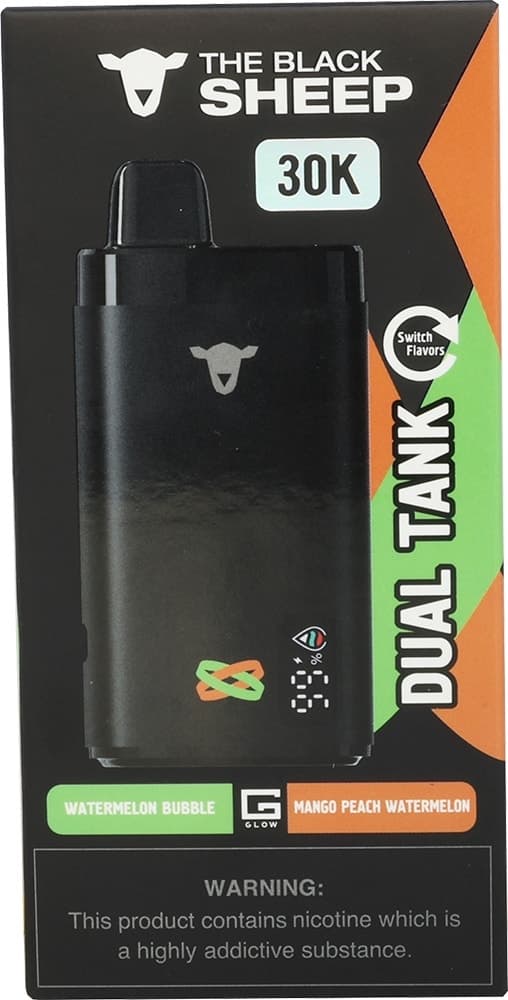 Vape Descartável The Black Sheep 30K Watermelon Bubble/Mango Peach Watermelon - 30000Puffs