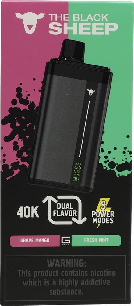 Vape Descartável The Black Sheep 40K Uva Manga/Menta Fresca - 40000Puffs