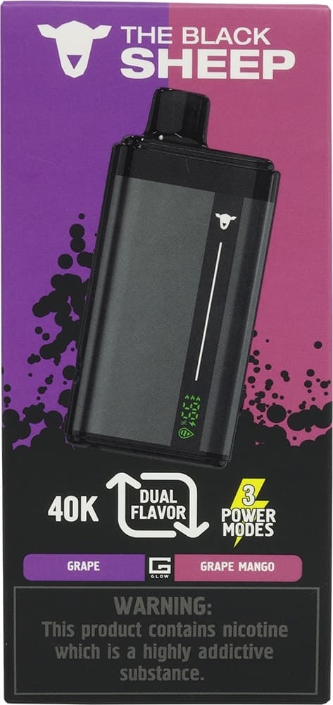 Vape Descartável The Black Sheep 40K Uva/Uva Manga - 40000Puffs
