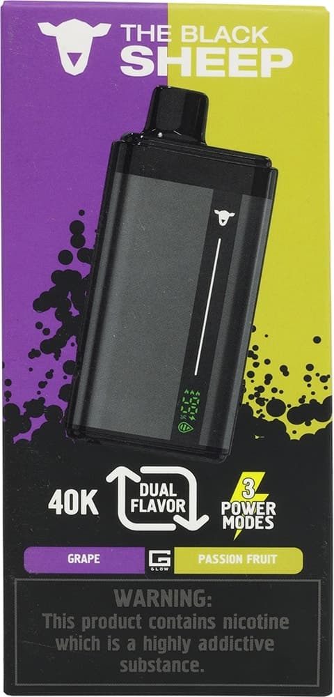 Vape Descartável The Black Sheep 40K Uva/Maracujá - 40000Puffs