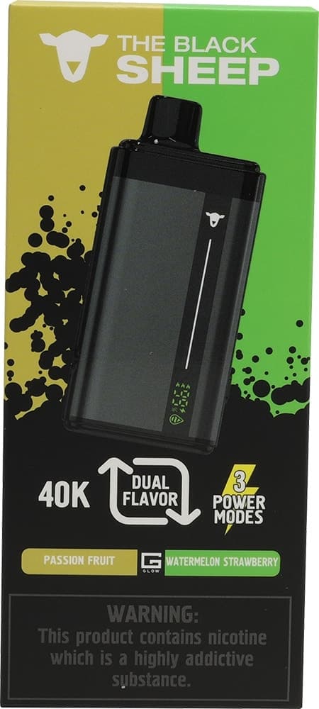 Vape Descartável The Black Sheep 40K Passion Fruit/Watermelon Strawberry - 40000Puffs