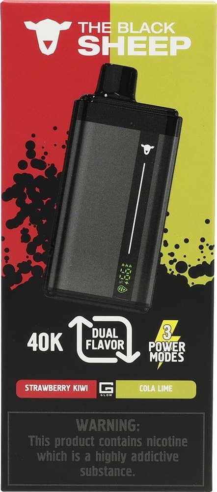 Vape Descartável The Black Sheep 40K Strawberry Kiwi/Cola Lime - 40000Puffs