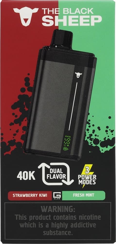 Vape Descartável The Black Sheep 40K Strawberry/Fresh Mint - 40000Puffs