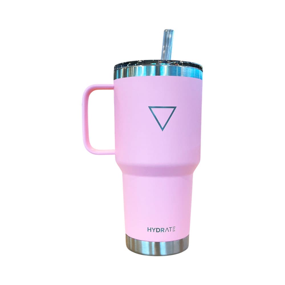 Garrafa Térmica Hydrate Pico e Agarre 887ml Rosa Pastel