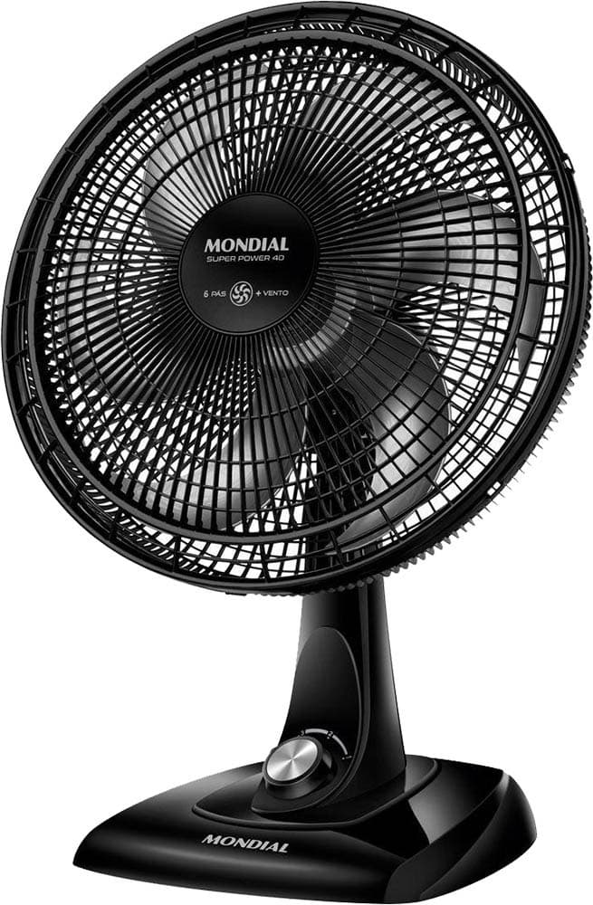 Ventilador de Mesa Mondial 6 Pás 40CM Vsp-40-B 220V/60Hz Preto