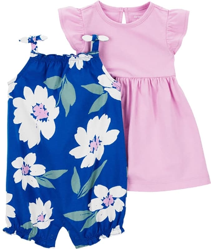 Conjunto de Vestido e Macacão Carter's Feminino (2 Unidades)