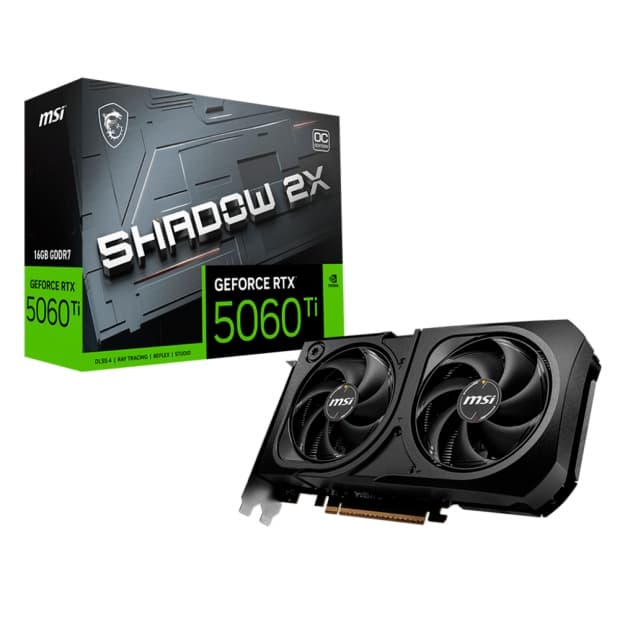 Placa de Vídeo Msi RTX 5060 Ti 16GB Shadow 2X Oc Plus Gddr7