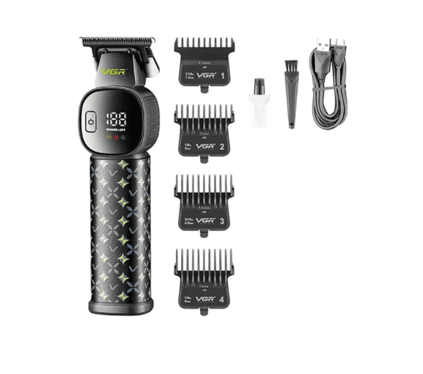 Cortador de Pelo Vgr V-185 USB Recarregável + Acessórios Preto
