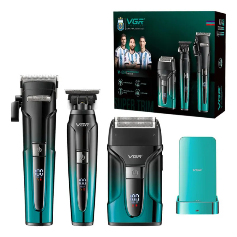 Cortador de Pelo Vgr Voyager V-694 Set Azul