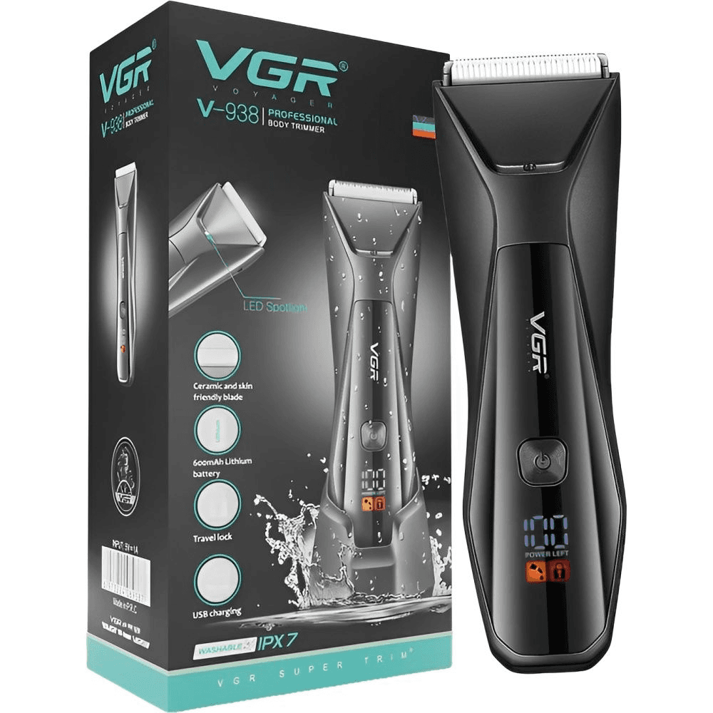 Cortador de Pelo Vgr Voyager V-938 USB Recarregável Preto