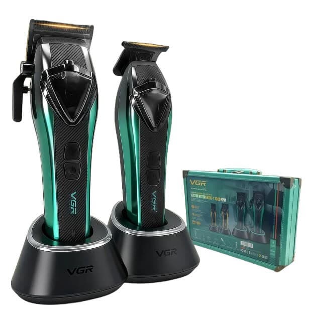 Máquina de Corte e Acabamento Vgr V-883 S2 Barber Combo 2 Em 1 Clipper + Trimmer