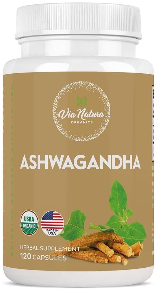 Suplemento Via Natural Ashwagandha 1000MG 120 Cápsulas
