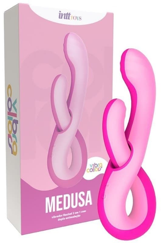 Vibrador Feminino Intt Medusa Flexível 2 Em 1 com Dupla Estimulação