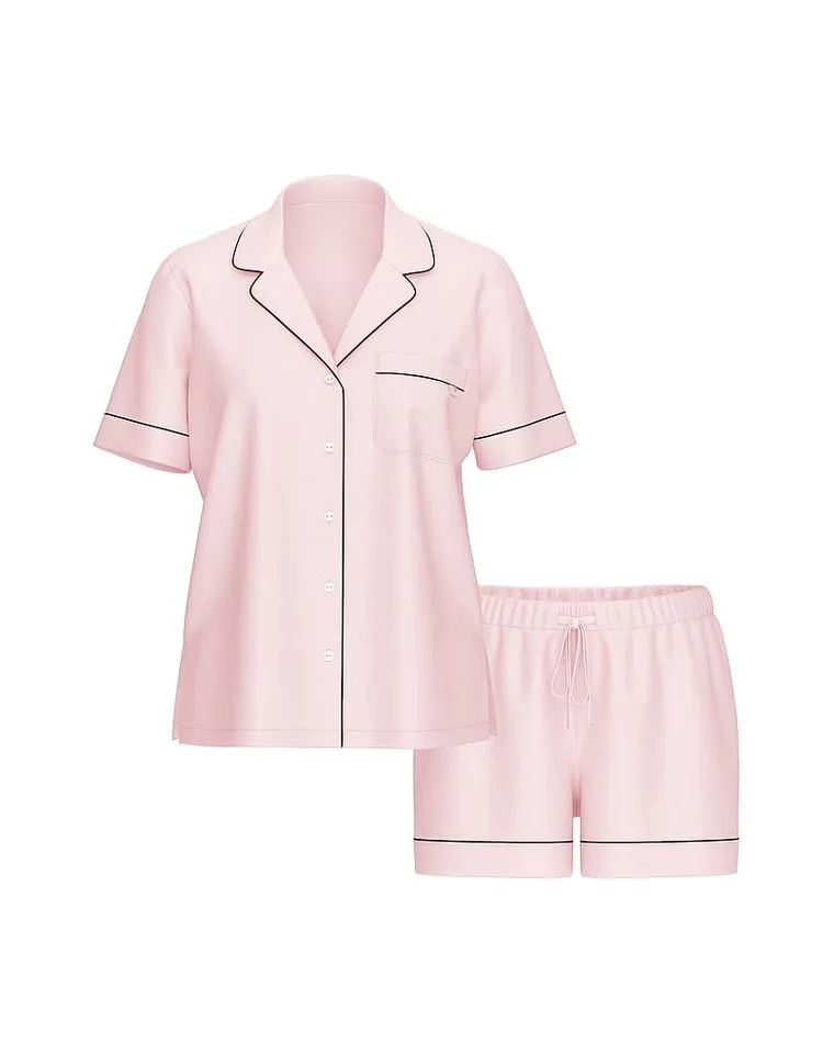 Pijama Victoria's Secret Algodão com Short Rosa Tam. L