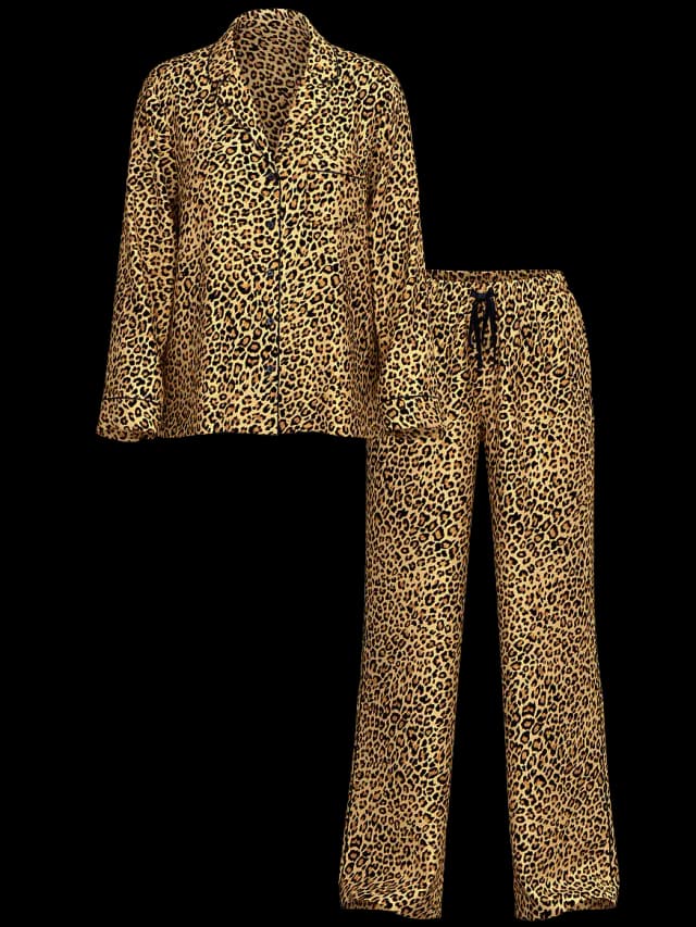 Pijama Victoria's Secret com Calça Seda Animal Print Tam. M