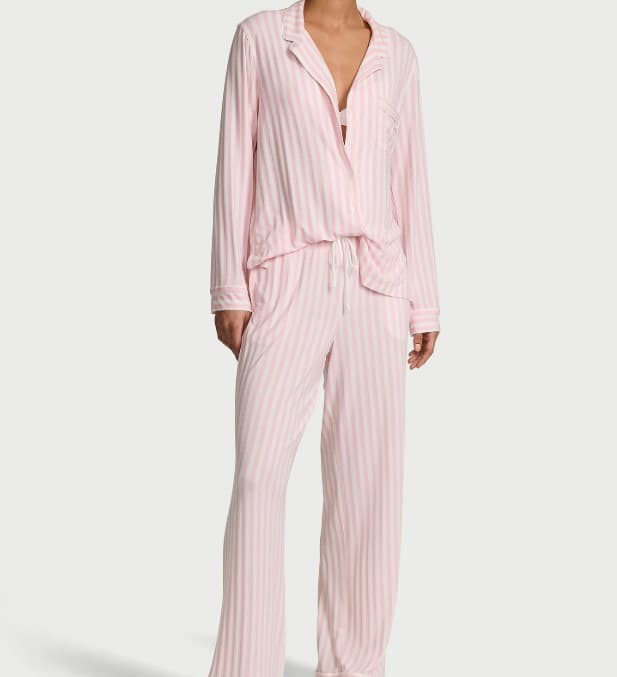 Victoria's Secret Pijama com Calça Rosa com Listras Tam. S