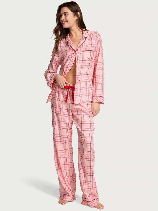 Pijama Victoria's Secret C/calça Xadrez Rosa Tam. L