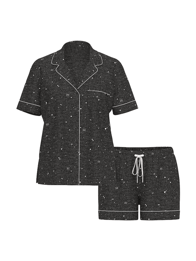 Victoria's Secret Pijama com Short Preto Pontos Tam. Xxl