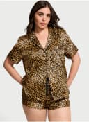 Victoria's Secret Pijama Seda C/short Pantera Tam. S
