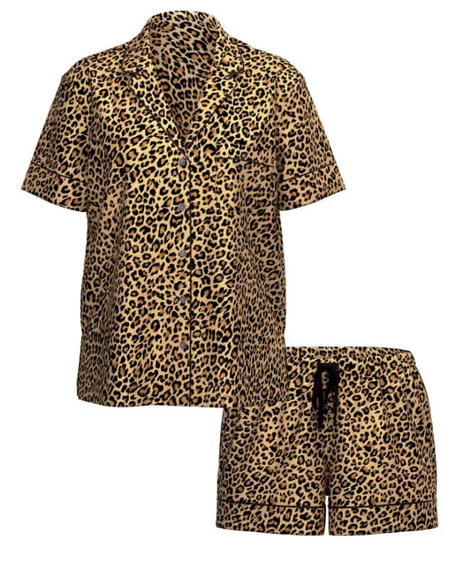 Victoria's Secret Pijama Seda C/short Pantera Tam. Xs