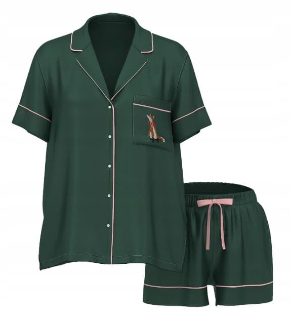 Pijama Short Victoria's Secret Verde Oscuro 36014651 Tam. Xxl