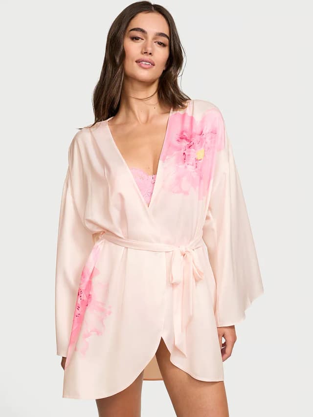 Saída de Banho Victoria's Secret Flor Seda Tam. M