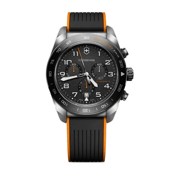 Relógio Victorinox 242050 Preto/Prateado/Laranja