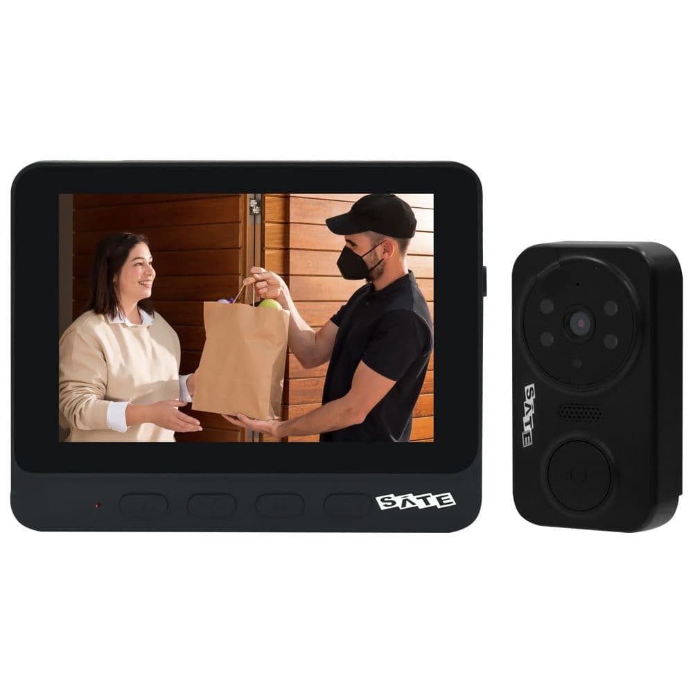 Video Porteiro Satellite A-Db23 4.3" HD com Timbre - Preto